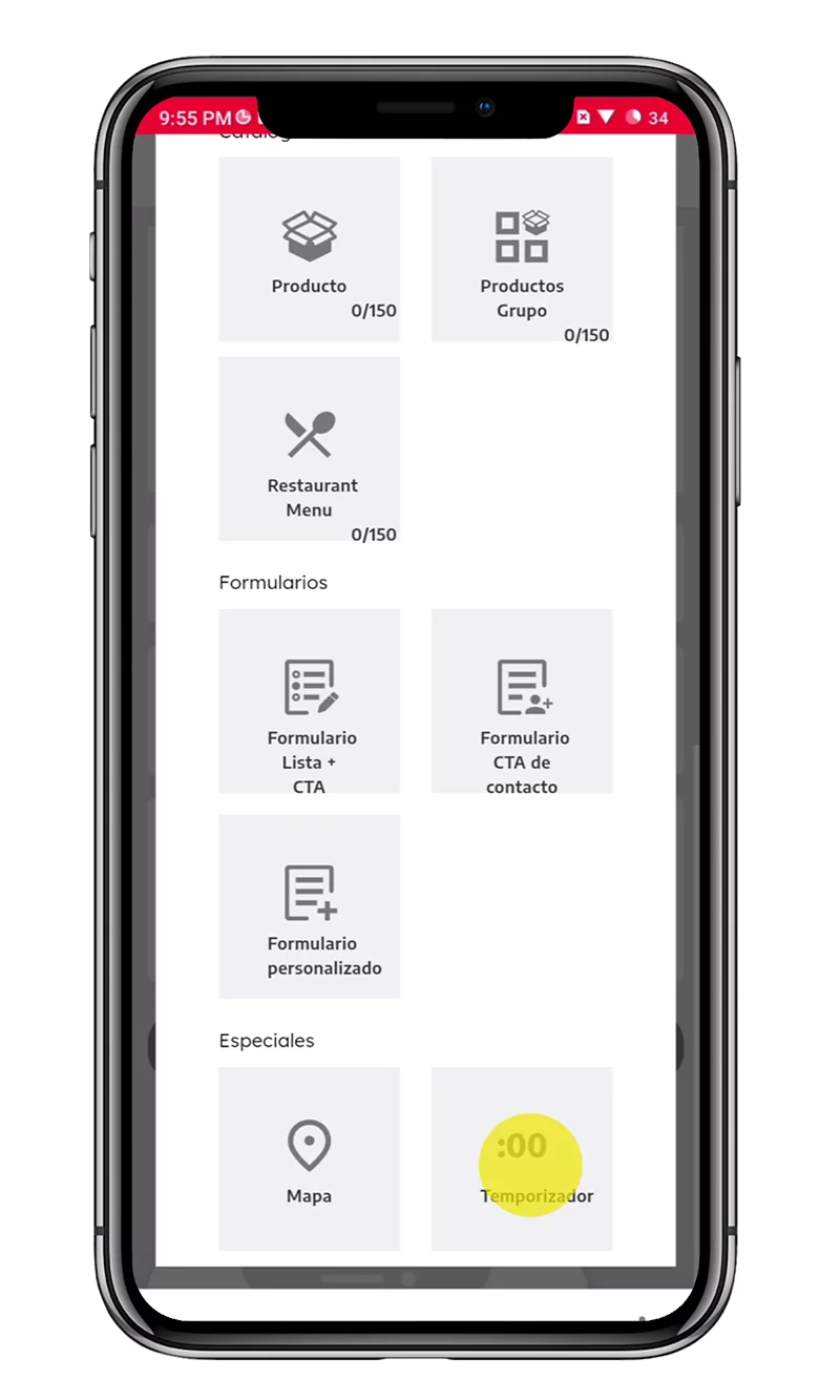 ayuda mockup links temporizador Temporizadores countdown